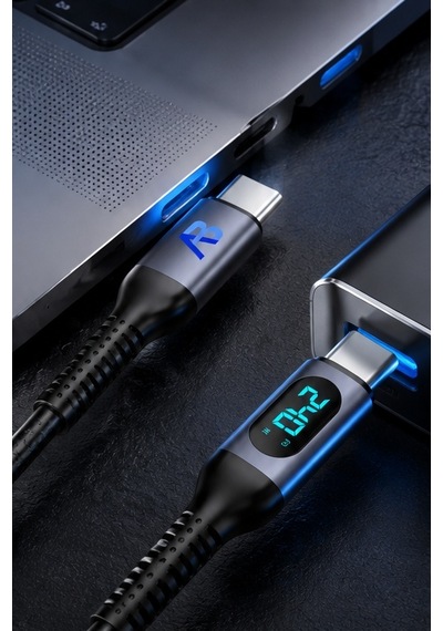 Apollobell Cch02-007 50cm 240w Yüksek Hızlı Ekranlı Şarj Kablosu