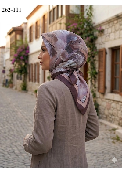 Moonscarfs Moonscarf Desenli Bambu Pamuk Eşarp 262-111 Çok Renkli