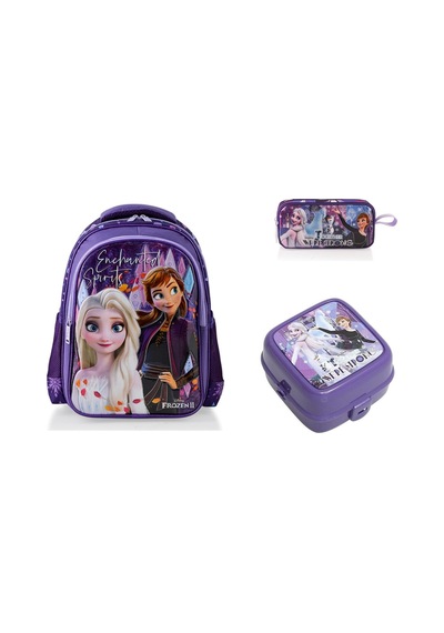 İlkokul Çantası Loft Sprıts Frozen 3 Parça Mor