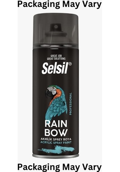 Rainbow 400 Ml Sprey Boya Siyah Parlak 0000 Parlak Vernik