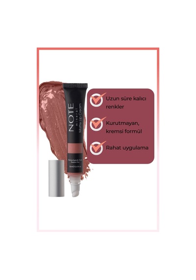 Note Cosmetique Mineral Matte Lip Cream Yarı Mat Bitişli Likit Ruj 01 Naked Kiss - Nude