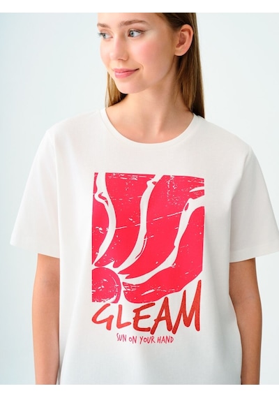 LOFT Regular Fit Kadın Tshirt K.kol Lf2036618 Q1.v1 Beyaz
