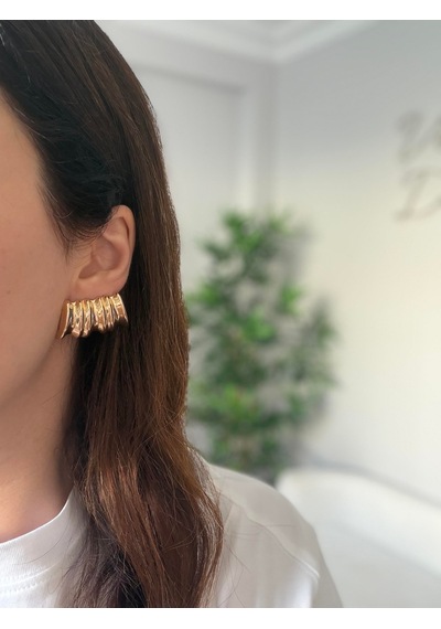 Çelik Vino Küpe Gold