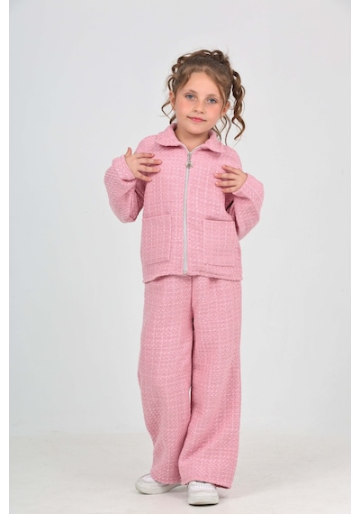 Toontoy Kids Toontoy Kız Çocuk Şanel Eşofman Takım Pembe