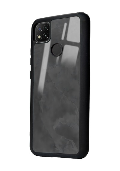 Xiaomi Redmi 9c Gri Mermer Tasarımlı Glossy Telefon Kılıfı Çok Renkli
