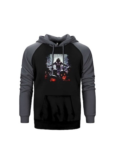 Disturbed The Lost Children Gri Renk Reglan Kol Kapşonlu Sweatshirt Gri