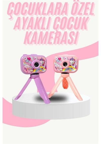 Çocuk Için Eğitici Video Kamera Ayaklı Mini Fotoğraf Makinesi