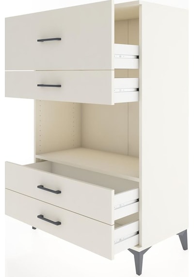 Hyperion Dolap Tek Raflı 4 Çekmeceli 88x44x134 Aytaşı-aytaşı Aytaşı