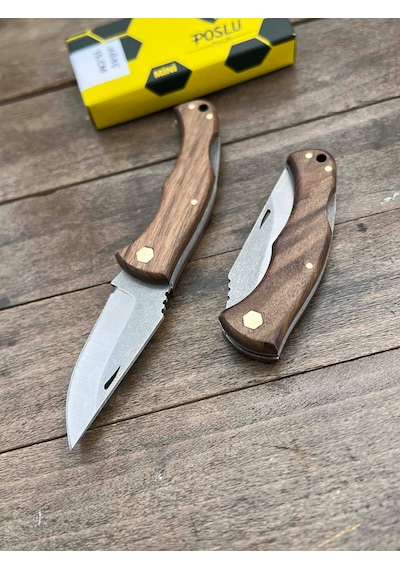 El Yapımı Kamp Çakı Outdoor Kamp Çakı Kahverengi