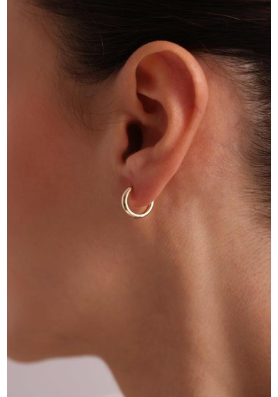 Altın Du Z Oval Halka Ku Pe 1.2 Cm 3mm