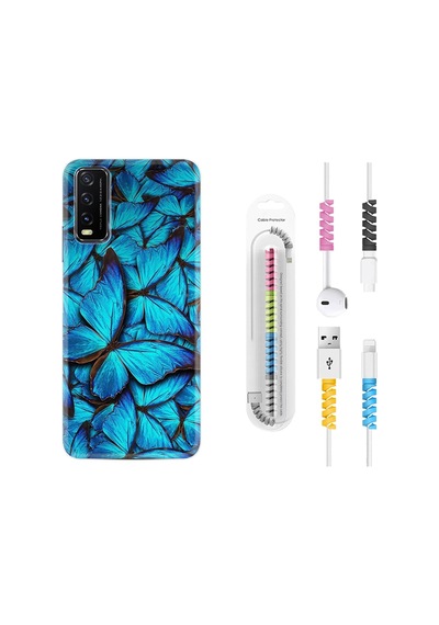 Vivo Y20 Kılıf Kablo Koruyuculu Owl 1351