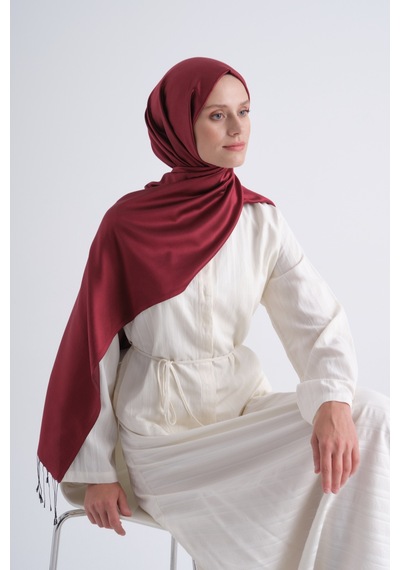 Armine % 100 İpek Şal - Yeni Sezon- Asm90 Bordo