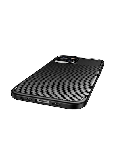 Apple Uyumlu iPhone 14 Plus Kılıf Karbon Tasarım Negro Silikon Kapak