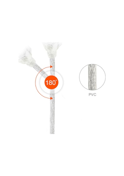 Powermaster 16731 USB 2.0 Şeffaf USB Am/Mini 5 Pin Kablo 2 Metre
