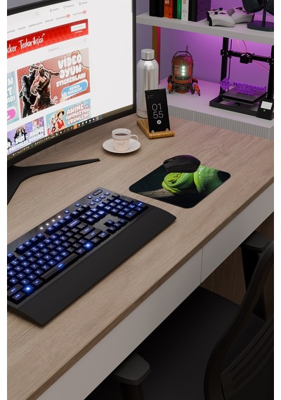 Yılan Kaymaz Dikişli Kauçuk Oyuncu Mousepad V2 - 22x18 Gaming Mouse Pad Fare Altlığı
