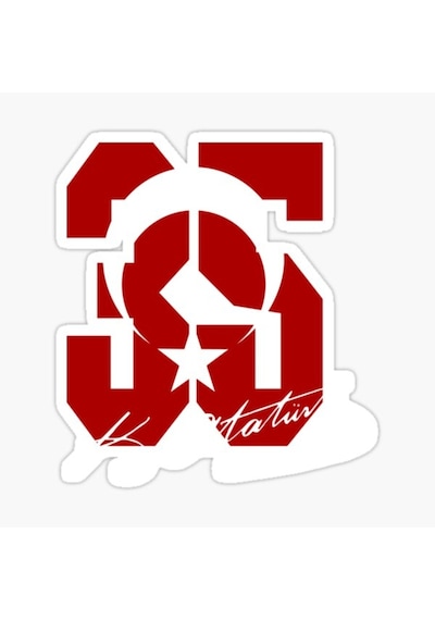 35 Izmir Ve Atatürk Imza Sticker Yapıştırması