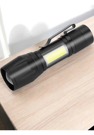 El Feneri Led Usb Şarjlı Zoom Mini Led Işık Acil Durum Feneri Belirtilmemiş