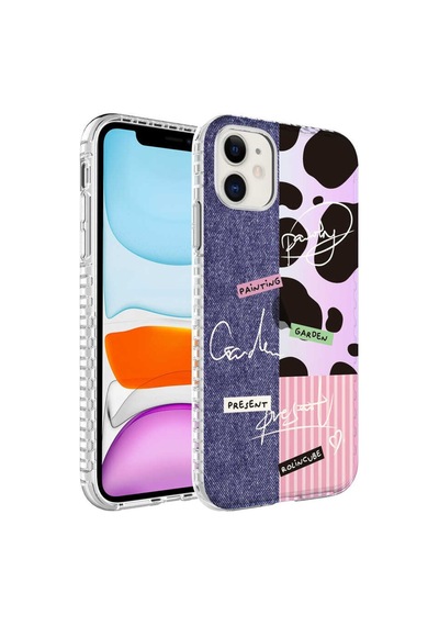 Apple Uyumlu iPhone 11 Kilif Airbag Kenarli Renkli Desenli Elegans Kilif 560258932
