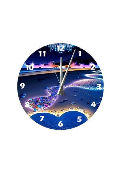 Ti-play Mutluluk 30x30cm Akrilik Dekoratif Modern Duvar Saati ÇOk Renkli