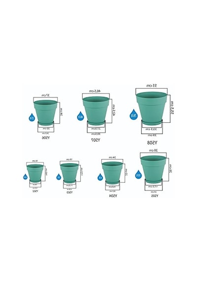 Dekoratif Yalı Saksı, Drenaj Aparatı İle 37 Cm Yeşil Renk