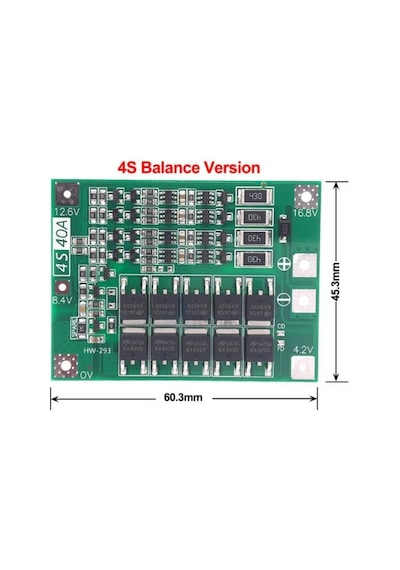 4S 40A BMS 16.8V 18650 Lityum LiPo Pil Şarj Koruma Modülü