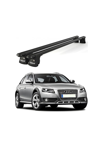 Trio-ı Audi A6 Allroad 2016-2011 Uyumlu Siyah Kilitli Ara Atkı 120cm Port Bagaj Tavan Barı