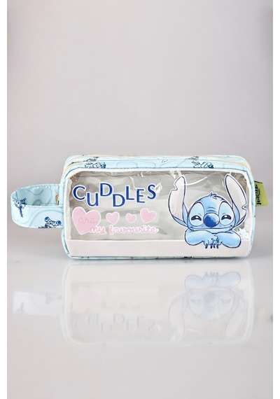 X Dekomus Lisanslı Stitch "cuddle Dream Collection" Kalem Çantası Dekomus Cep Defteri Hediyeli 124-Pembe