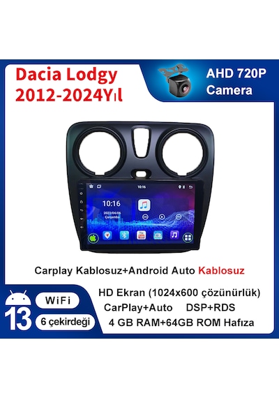 Renault Dacia Lodgy 2012-2024yıl 4gb Ram 64gb Rom Multimedya