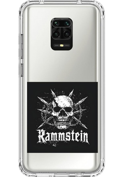 Xiaomi Redmi Note 9 Pro Uyumlu Şeffaf Kılıf Rammstein Tasarımlı