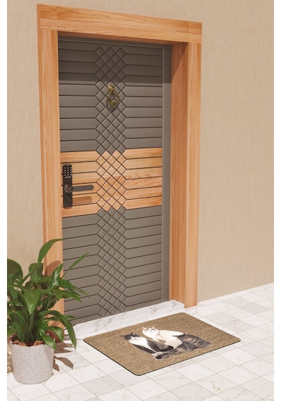 Rugmood Modern Dijtal Baskı Güzel Kediler Kapı Önü Paspası Çok Renkli