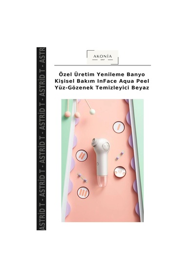 Özel Üretim Yenileme Banyo Kişisel Bakım Inface Aqua Peel Yüz-gözenek Temizleyici Beyaz