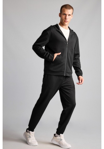 Defacto Ultra Yumuşak Slim Fit Standart Paça Skuba Dalgıç Kumaş Jogger Eşofman Altı Z9112az26aubk81 Siyah-bk81