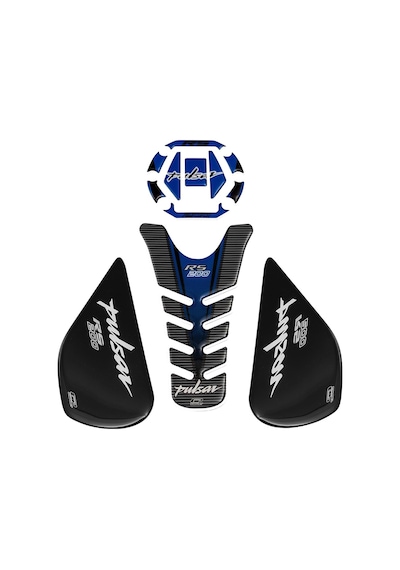 GP Kompozit  Bajaj RS 200 2015-2020 Uyumlu Tank Pad Seti Mavi