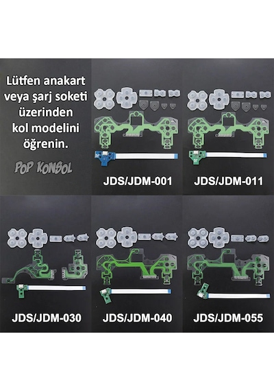 Ps4 001 Model Tamir Seti İç Film Flex Şarj Soketi İç Lastik Takımı Playstation 4 Kol Yedek Parça