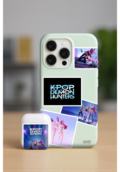 Kpop Demon Hunters 1 Telefon Laptop Bullet Journal Yapışkanlı Folyo Sticker Paketi 20adet Çok Renkli