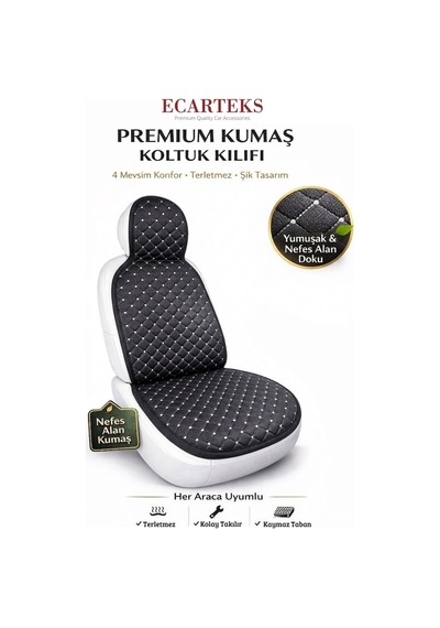 Oto Ön Koltuk Tekli Minder Terletmez Kolay Montaj Universal Koruyucu Kılıf Kumaş 93051201