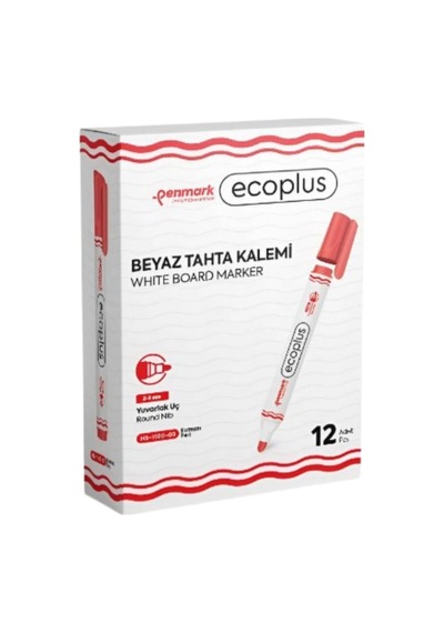 Ecoplus Beyaz Tahta Kalemi 1 Kutu 12'li
