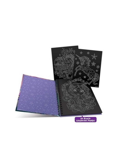Siyah Sayfa Boyama Kitabı 60 Sayfa Spiral Defter