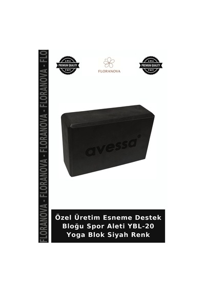 Özel Üretim Esneme Destek Bloğu Spor Aleti Ybl-20 Yoga Blok Siyah Renk