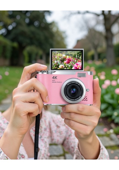Dijital Kamera 48 Mp Flip Ekranlı 1080p Video Uczzzlk007fotoğrafmakinesipembe-4