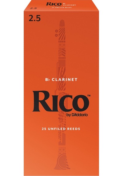 D'addario Rca2525 Rico Bb Klarnet Kamışı No: 2.5 Orta Seviye/eğitim - 25'li Paket En Popüler Öğrenci Kamışı, Toplu Paket Ve Ekonomik Çözüm