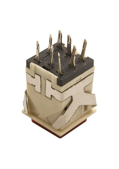 Kd2-21 19Mm Işıklı Yaylı Push Buton - Kırmızı