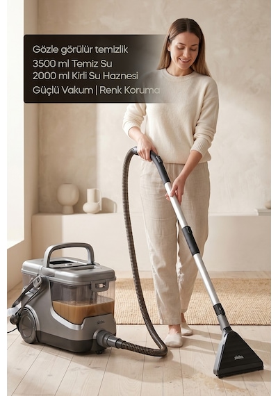 Sinbo Scc-7609 Gri Koltuk, Halı Yıkama Ve Leke Çıkartma Makinesi 18kpa