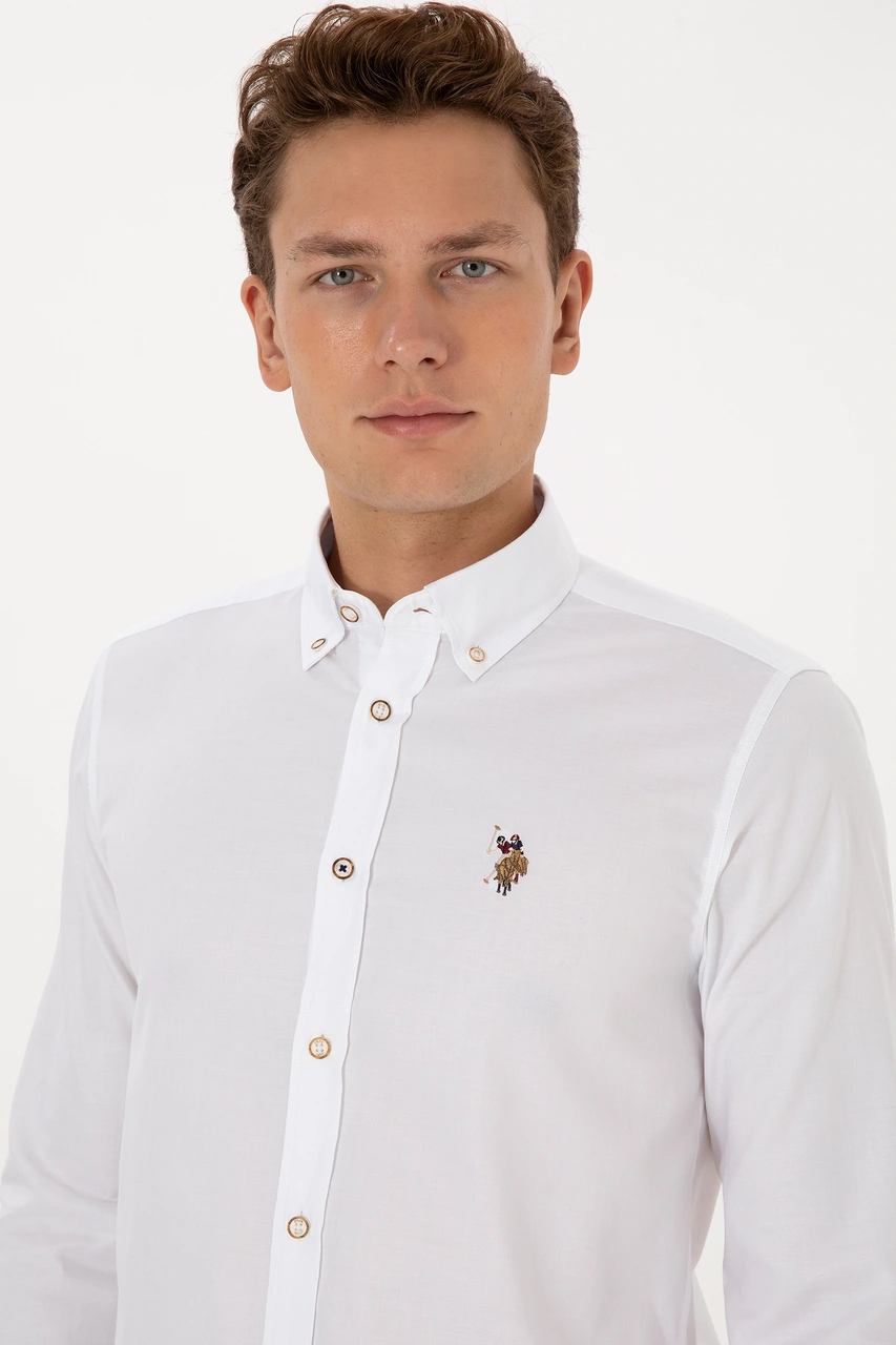 U.s. Polo Assn. Erkek Beyaz Gömlek Basic 50307659-vr013 Beyaz U.s. Polo Assn. Erkek Beyaz Gömlek Basic 50307659-vr013 Beyaz