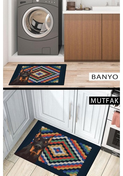 Tr Dekoratif Kapı Önü Paspas, Dış Mekan/ev İçi/banyo/mutfak/yatak Odası/giriş Paspasları Doberman Diğer