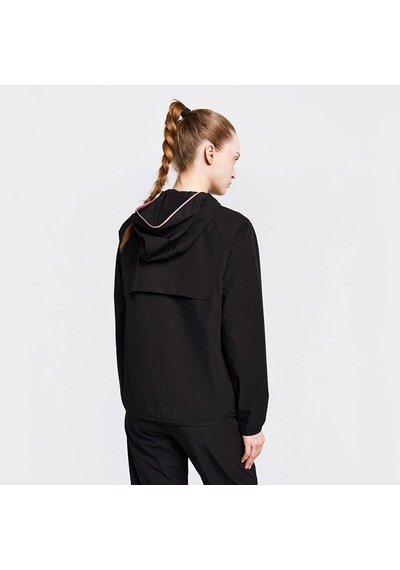 Lescon 26b-2012 Kadın Koşu Fermuarlı Siyah Kapüşonlu Sweatshirt