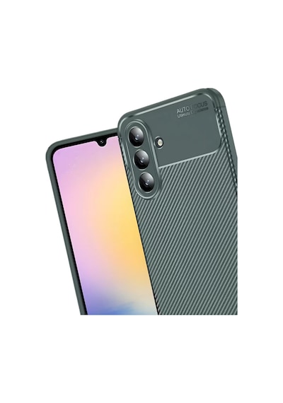 Newface Samsung Galaxy S25 Fe Auto Focus Karbon Kapak - Koyu Yeşil