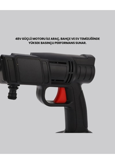 Mey İthalat 2025 Model 48v Şarjlı Basınçlı Yıkama Tabancası