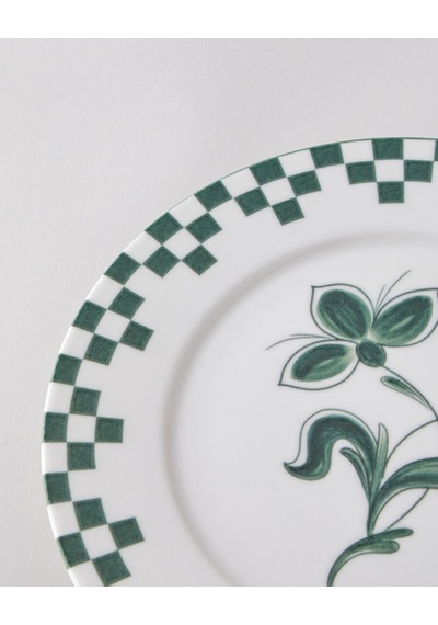 English Home Gardenia Porselen Servis Tabağı 25 Cm Yeşil Yeşil
