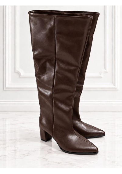 Dabab Shoes Mıressa Kadın Acı Kahve Kırışık Yarı Rugan Cilt Sivri Burun Geniş Baldır 6 Cm Kalın Topuklu Uzun Çizme Kahverengi Dabab Shoes Mıressa Kadın Acı Kahve Kırışık Yarı Rugan Cilt Sivri Burun Geniş Baldır 6 Cm Kalın Topuklu Uzun Çizme Kahverengi